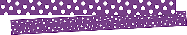 Barker Creek Double-Sided Borders, 3" x 35", Dot To Dot Grape, Set Of 24 Borders 1 thumbnail image