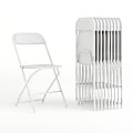 Flash Furniture Hercules Premium Folding Chairs, Set Of 10 Folding Chairs, White