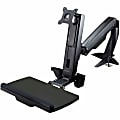 StarTech.com Sit Stand Monitor Arm - Desk Mount Sit-Stand Workstation up to 34 inch VESA Display - Standing Desk Converter - Keyboard Tray - Desk mount sit-stand monitor arm supports single VESA display up to 34in 17.6lb