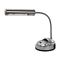 Ledu Organizer Desk Lamp, 15"H, Silver