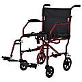 Medline Ultralight Transport Chair, Red 1 thumbnail image