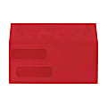 LUX #10 Invoice Envelopes, Double-Window, Peel & Press Closure, Ruby Red, Pack Of 250 1 thumbnail image
