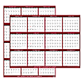 SwiftGlimpse 2-Sided Yearly Erasable Wall Calendar, 32” x 48”, Maroon, January To December 2023 1 thumbnail image