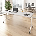 Bush Business Furniture Synergy 72-inch Rectangle Modular Office Conference Table, White, Standard Delivery 1 thumbnail image