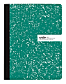 Office Depot® Brand Composition Notebook, 9-3/4" x 7-1/2", Wide Ruled, 100 Sheets, Green/White 1 thumbnail image
