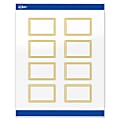 Avery® Print-To-The-Edge Labels & Sure Feed®, S00-DHF-PRWGP10, 2"x3", Glossy White, Preprinted Multi-Lined Gold Border Design, Pack Of 80 1 thumbnail image