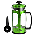 Mr. Coffee 30 Oz Glass And Stainless-Steel French Coffee Press, Metallic Green