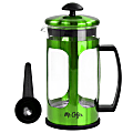 Mr. Coffee 30 Oz Glass And Stainless-Steel French Coffee Press, Metallic Green 1 thumbnail image