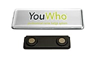 YouWho™ Professional Name Badge Refills, 1" x 3", Silver, Pack Of 2 1 thumbnail image