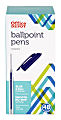 Office Depot® Brand Ballpoint Stick Pens, 1.0 mm, Medium Point, Clear Barrel, Blue Ink, Pack Of 48 1 thumbnail image
