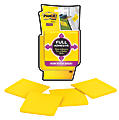 Post-it® Super Sticky Full Adhesive Notes, 100 Total Notes, Pack Of 4 Pads, 3" x 3", Electric Yellow, 25 Notes Per Pad 1 thumbnail image