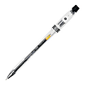 FORAY® Gel Pens, Extra Fine Point, 0.3 mm, Clear Barrel, Black Ink, Pack Of 12 1 thumbnail image