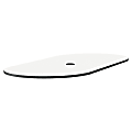 Safco Designer White Cha-Cha Table Oval Tabletop - Oval Top - 72" Table Top Length x 36" Table Top Width x 1" Table Top Thickness - Assembly Required