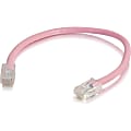 C2G 6in Cat5e Non-Booted Unshielded (UTP) Network Patch Cable - Pink