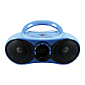 HamiltonBuhl AudioMVP™ HECHB100BT2 CD Boombox With FM Radio And Bluetooth® Receiver, 8.5"H x 11.8"W x 4.5"D, Blue