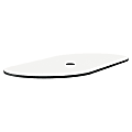 Safco Designer White Cha-Cha Table Oval Tabletop - Oval Top - 72" Table Top Length x 42" Table Top Width x 1" Table Top Thickness - Assembly Required