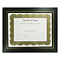 NuDell Flat Leatherette Document Frames - Holds 11" x 8.50" Insert - Desktop - Horizontal, Vertical - Easel Back, Hanger - 2 / Pack - Leather, Plastic - Black