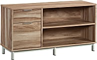 Sauder® Bergen Circle Commercial 45"W x 15-1/2"D Lateral 2-Drawer Credenza File Cabinet, Kiln Acacia 1 thumbnail image