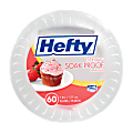 Hefty® Soak Proof Foam Snack Plates, 7", White, Pack Of 60