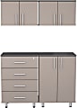 Inval Maestrik 48"W 4-Piece Garage Storage System, Taupe/Dark Gray 1 thumbnail image
