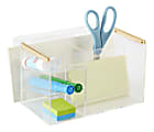 Realspace® Vayla Acrylic Desktop Caddy With Drawer, 4-3/4”H x 12-1/2”W x 9-3/8”D, Clear/Gold 1 thumbnail image