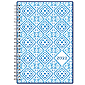 Blue Sky™ Frosted Weekly/Monthly Safety Wirebound Planner, 5" x 8", Portico, January to December 2022, 136401