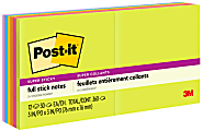 Post-it Super Sticky Notes, 3 in x 3 in, 12 Pads, 30 Sheets/Pad, 2x the Sticking Power, Energy Boost Collection