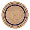 Anji Mountain Kerala Midnite Jute Rug, 8', Beige/Blue 1 thumbnail image