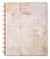 TUL® Discbound Notebook With Soft-Touch Hardcover, Letter Size, Narrow Ruled, 60 Sheets, Brushed Pink/Yellow 1 thumbnail image