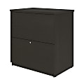 Bestar Universel 28-7/16"W x 19-5/8"D Lateral 2-Drawer File Cabinet, Deep Gray 1 thumbnail image