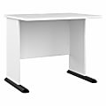 Bush® Business Furniture Studio A 36"W Small Computer Desk, White, Standard Delivery
