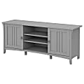Bush Furniture Salinas 60"W TV Stand For 65" TVs, Cape Cod Gray, Standard Delivery
