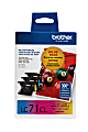 Brother® LC71 Cyan, Magenta, Yellow Ink Cartridges, Pack Of 3, LC713PKS