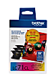 Brother® LC71 Cyan, Magenta, Yellow Ink Cartridges, Pack Of 3, LC713PKS 1 thumbnail image