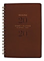 AT-A-GLANCE® Signature Collection 13-Month Weekly/Monthly Planner, 5-1/2" x 8-1/2", Distressed Brown, January 2020 to January 2021