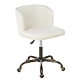 LumiSource Fran Mid-Back Task Chair, Antique/Cream