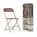 Flash Furniture Hercules Series Plastic Folding Chairs, Brown, Set Of 6 Chairs 1 thumbnail image