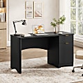 Bestier 47"W Writing Computer Desk with Drawer and Adjustable Storage Cabinet, Black, Total Qty 1 1 thumbnail image