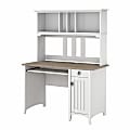 Bush Furniture Salinas 48"W Computer Desk With Hutch, Shiplap Gray/Pure White, Standard Delivery 1 thumbnail image