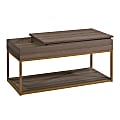 Sauder® International Lux Lift-Top Coffee Table, Rectangular, Diamond Ash/Satin Gold 1 thumbnail image