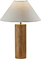 Adesso® Martin Table Lamp, 25-1/2"H, White Shade/Natural Oak Base