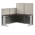 Bush Business Furniture Office In An Hour L Workstation, Mocha Cherry Finish, Standard Delivery