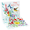 Up With Paper Mother's Day Pop-Up Greeting Card With Envelope, 5-1/4" x 5-1/4", Hummingbirds Song