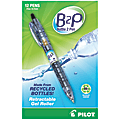 Pilot® "Bottle to Pen" B2P Retractable Gel Pens, Fine Point, 0.7 mm, 89% Recycled, Translucent Barrel, Black Ink, Pack Of 12 1 thumbnail image