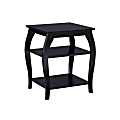 Powell Lahana Side Table With Shelves, 23”H x 20”W x 18”D, Black 1 thumbnail image