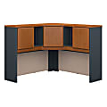 Bush Business Furniture Office Advantage Corner Hutch 48"W, Natural Cherry/Slate, Premium Installation