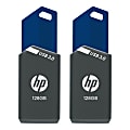 HP x900w USB 3.0 Flash Drives, 128GB, Pack Of 2 Drives