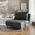 Flash Furniture Shaw Convertible Tri-Fold Fabric Sleeper Guest Chair, Dark Gray 1 thumbnail image