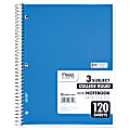 Mead 3-Subject Wire-bound Notebook - Letter-size - 120 Sheets - Spiral - College Ruled - 8" x 11" - White Paper - Back Board - 1 Each
