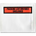 Sparco Pre-Labeled Waterproof Packing Envelopes - Packing List - 4 1/2" Width x 5 1/2" Length - Self-adhesive Seal - Low Density Polyethylene (LDPE) - 1000 / Box - White